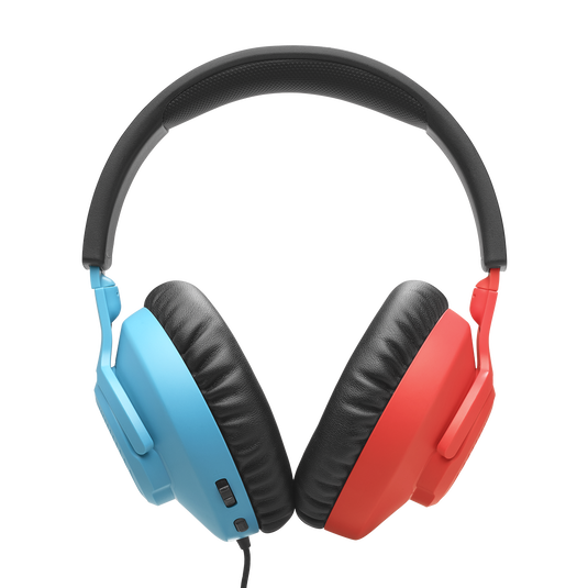 JBL Quantum 100N - Blue / Red - Wired over-ear gaming headset with detachable mic - Back image number null